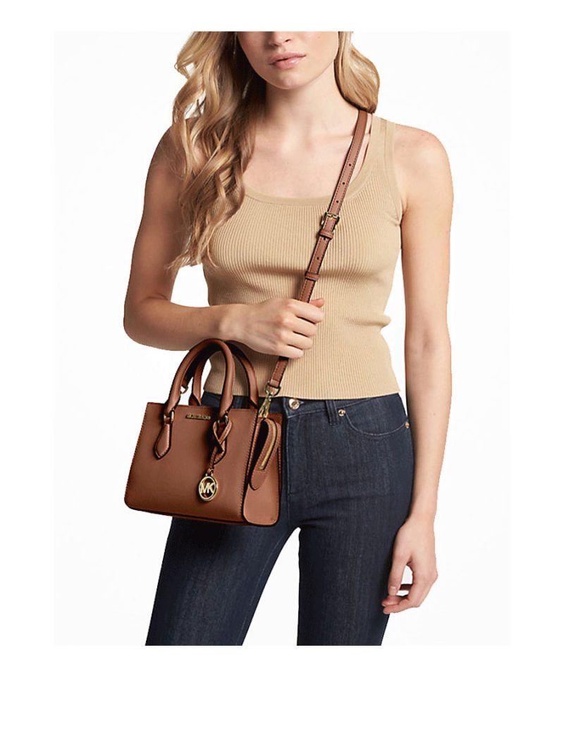 MICHAEL Michael Kors Sheila Small Faux Saffiano Leather Satchel (AS IS) - Image 3