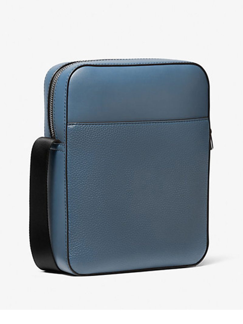 MICHAEL Michael Kors Cooper Logo Embossed Pebbled Leather Flight Bag - Image 3
