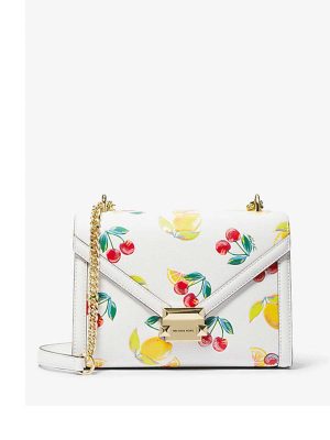 MICHAEL Michael Kors Whitney Medium Sequined Fruit Print Shoulder Bag