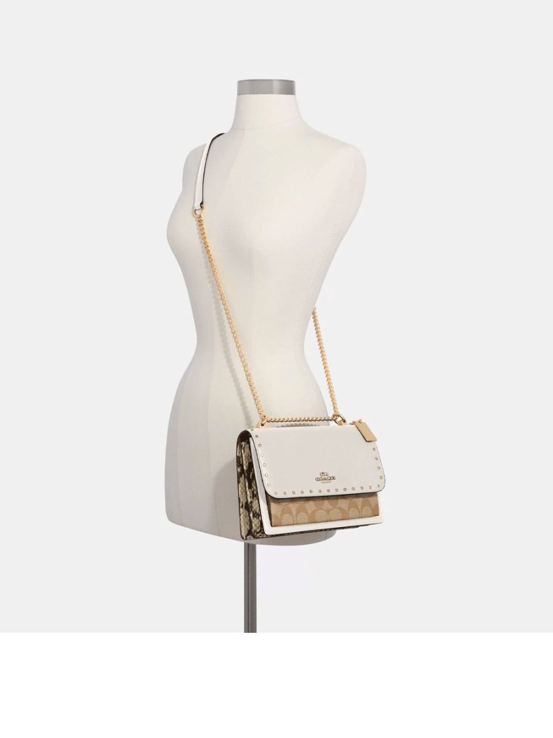 COACH Klare Crossbody In Signature Canvas With Rivets (AS IS) - Image 4