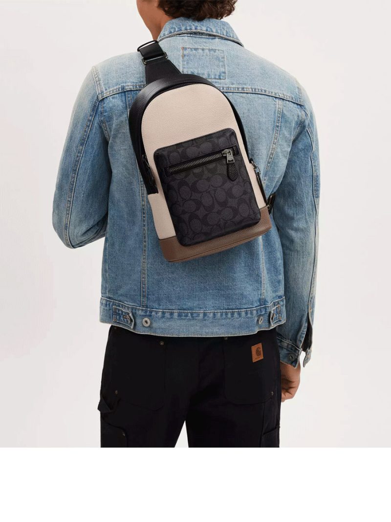 COACH West Pack In Colorblock Signature Canvas - Image 4