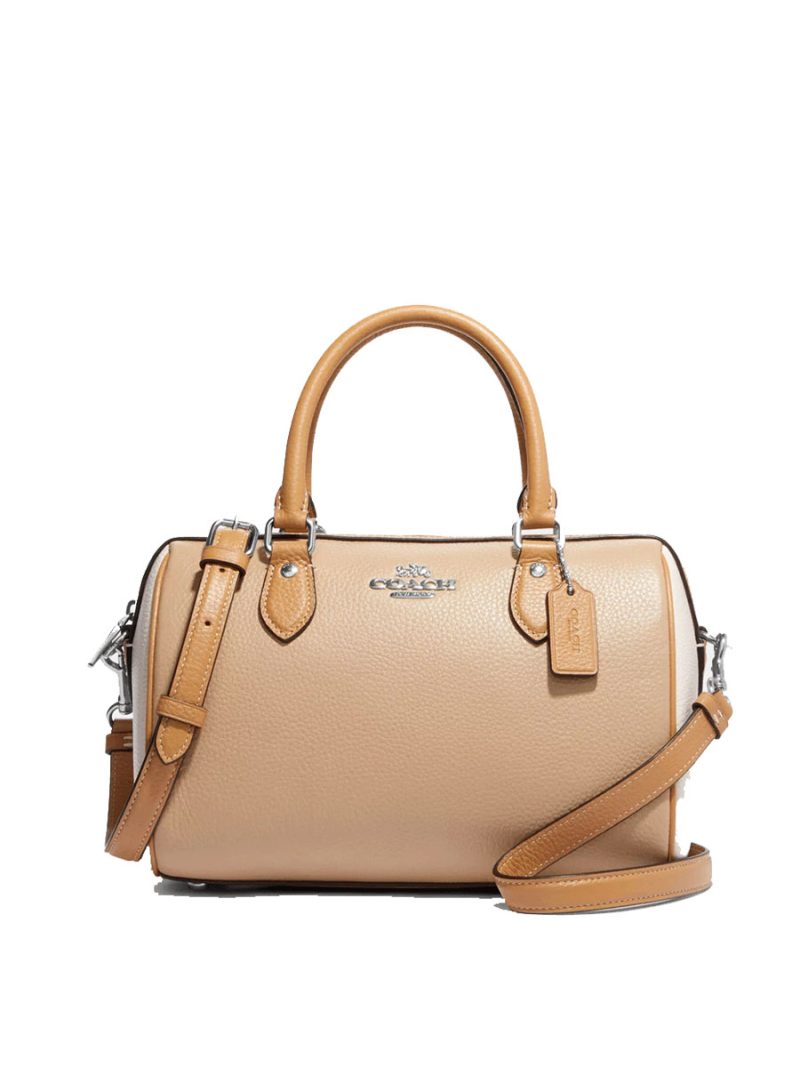 COACH Rowan Satchel In Colorblock (No Long Strap)