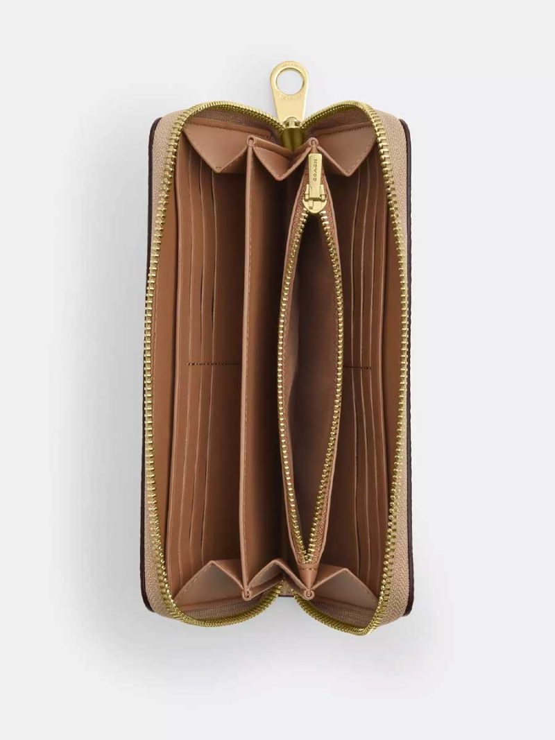 COACH Long Zip Around Wallet In Signature Canvas - Image 2