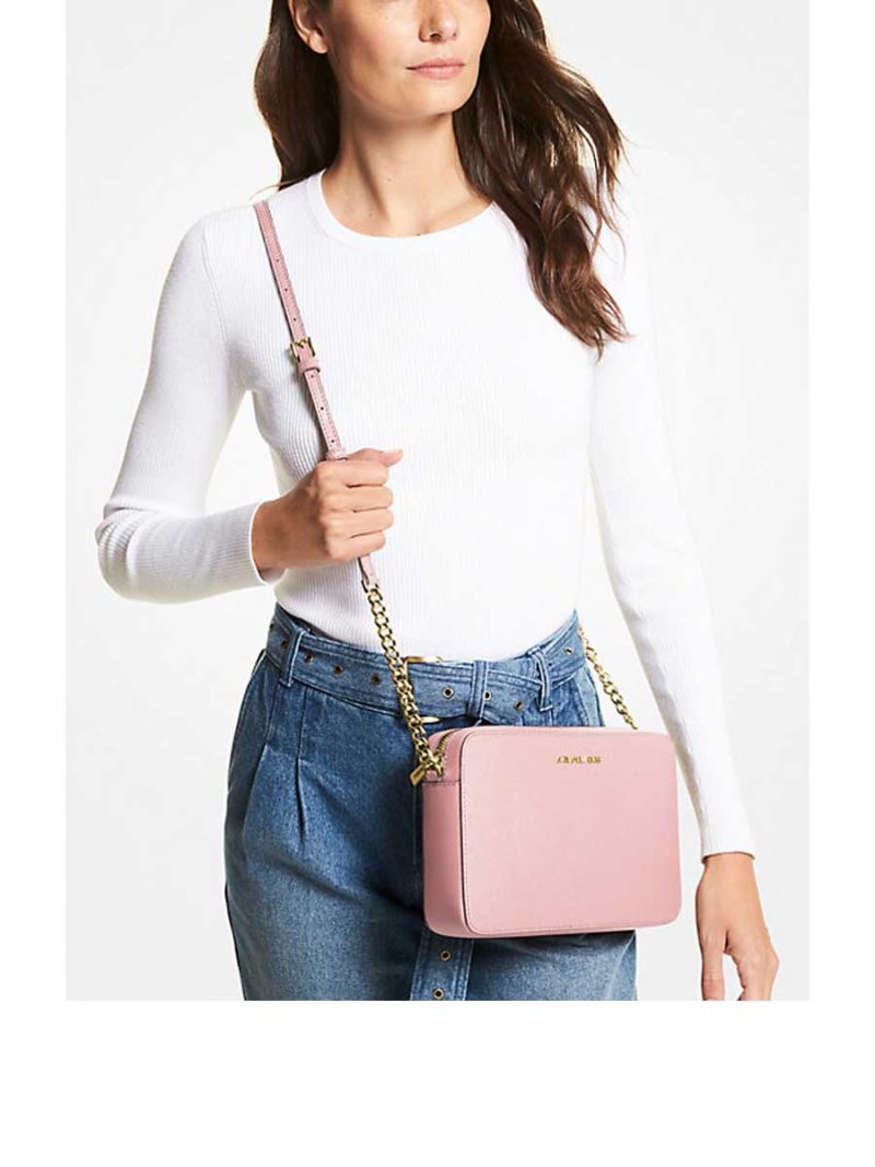 MICHAEL Michael Kors Jet Set Large Saffiano Leather Crossbody Bag - Image 3