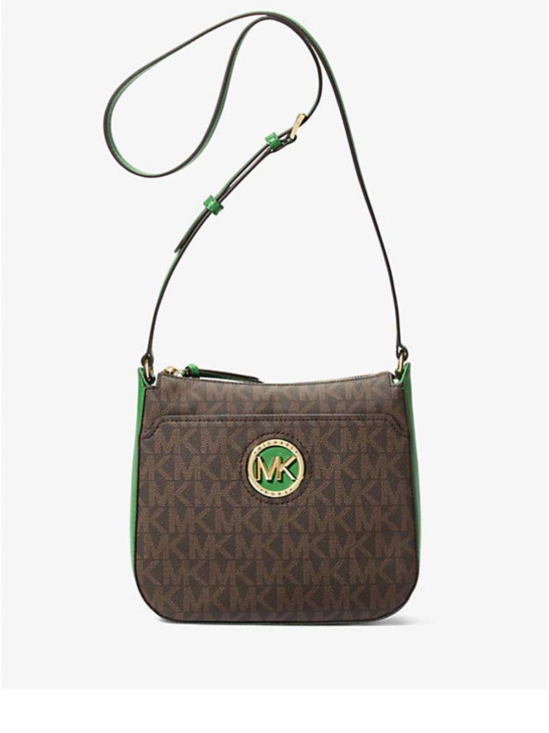 MICHAEL Michael Kors Samira Large Signature Logo Messenger Bag