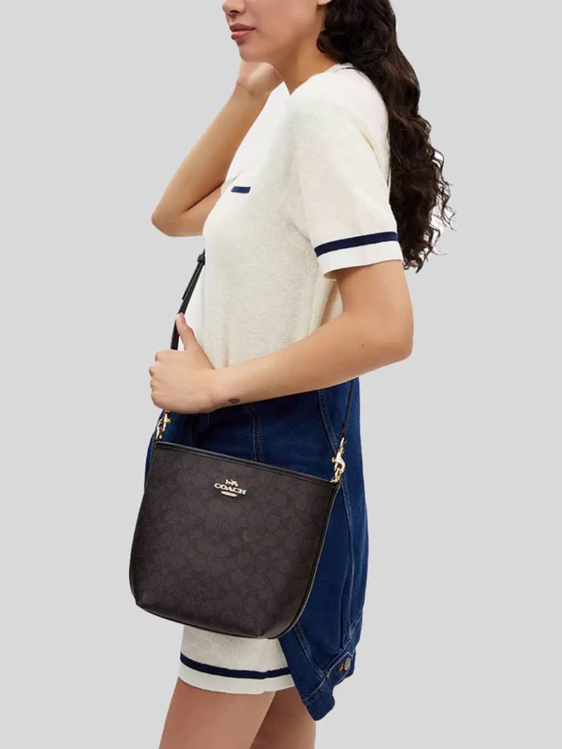 COACH City Bucket Bag In Signature Canvas - Image 4