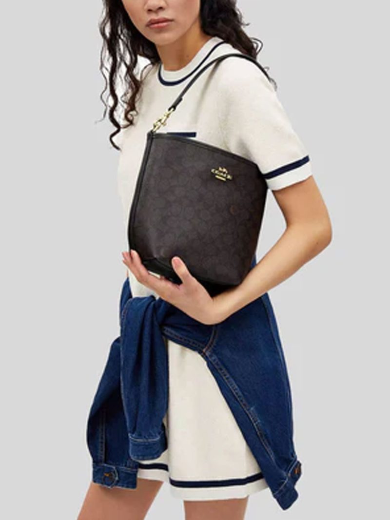 COACH City Bucket Bag In Signature Canvas - Image 3