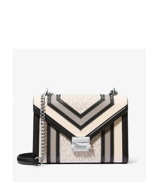 MICHAEL Michael Kors Whitney Medium Color-Block and Signature Logo Shoulder Bag
