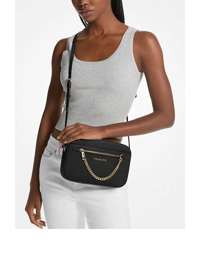 MICHAEL Michael Kors Jet Set Large Saffiano Leather Crossbody Bag - Image 4
