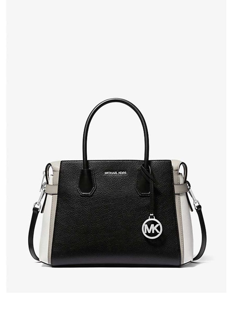 MICHAEL Michael Kors Mercer Medium Color-Block Belted Satchel