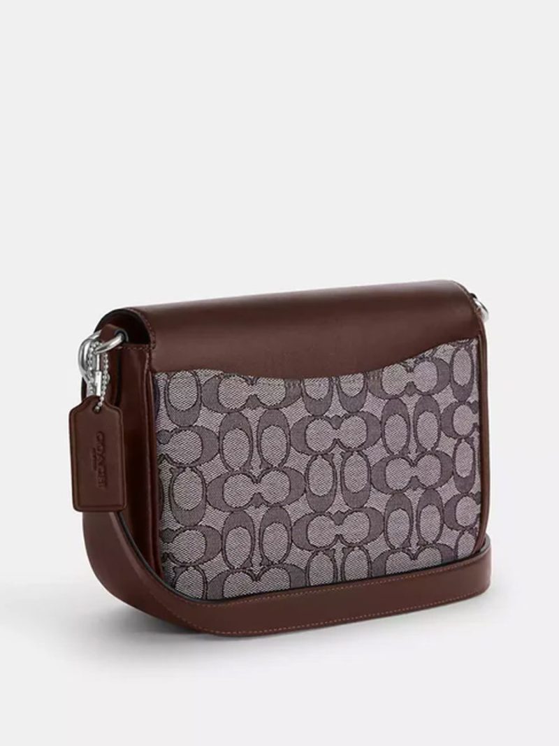 COACH Amelia Saddle Bag In Signature Jacquard - Image 3