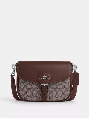 COACH Amelia Saddle Bag In Signature Jacquard