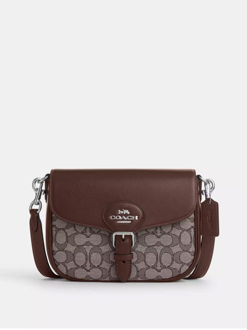 COACH Amelia Saddle Bag In Signature Jacquard