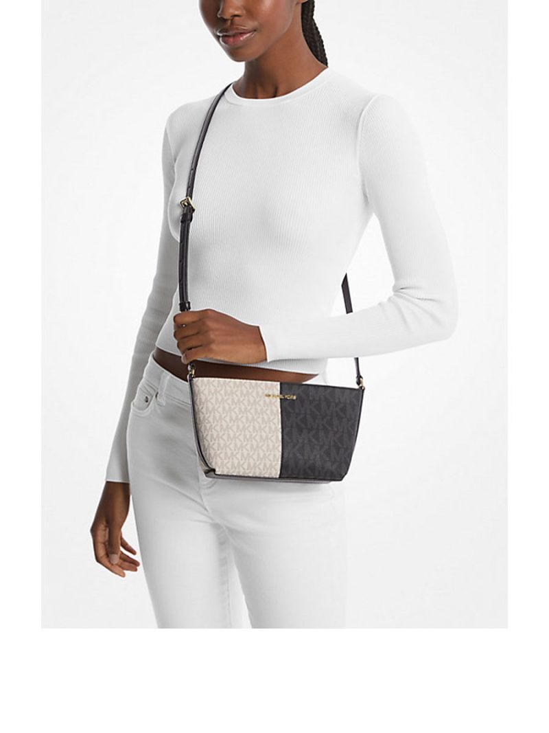 MICHAEL Michael Kors Jet Set Small Two-Tone Logo Crossbody Bag - Image 3