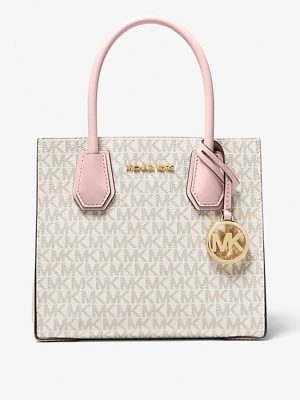 MICHAEL Michael Kors Mercer Medium Logo and Leather Accordion Crossbody Bag