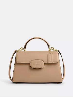 COACH Eliza Top Handle With Leather Covered Closure