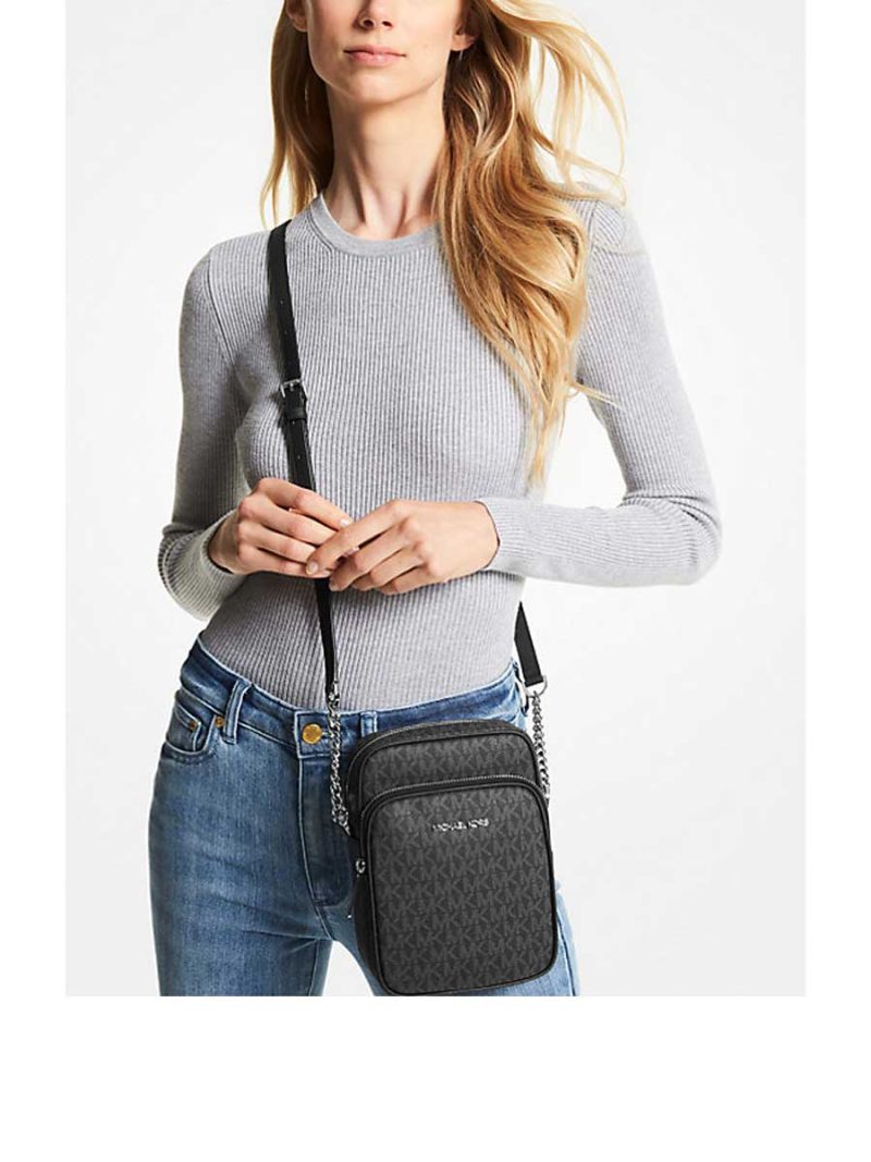 MICHAEL Michael Kors Jet Set Travel Medium Logo Crossbody Bag - Image 4