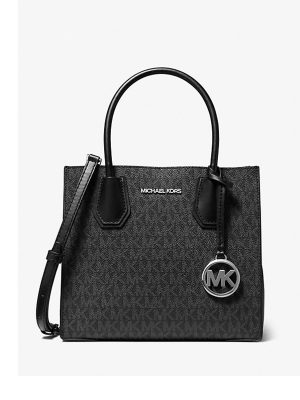 MICHAEL Michael Kors Mercer Medium Logo and Leather Accordion Crossbody Bag