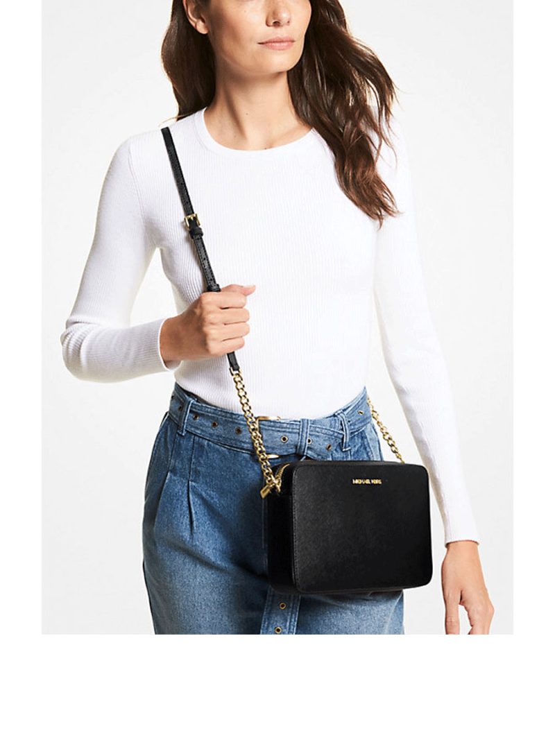 MICHAEL Michael Kors Jet Set Large Saffiano Leather Crossbody Bag - Image 5