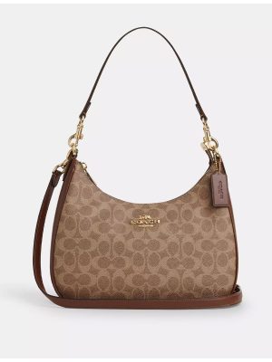 COACH Teri Hobo Bag In Signature Canvas