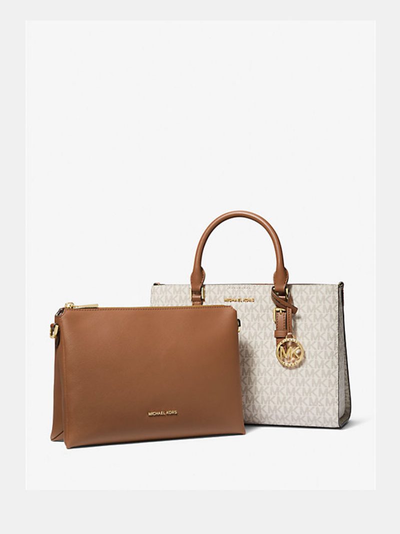 MICHAEL KORS Sally 2-in-1 Medium Logo Satchel - Image 2