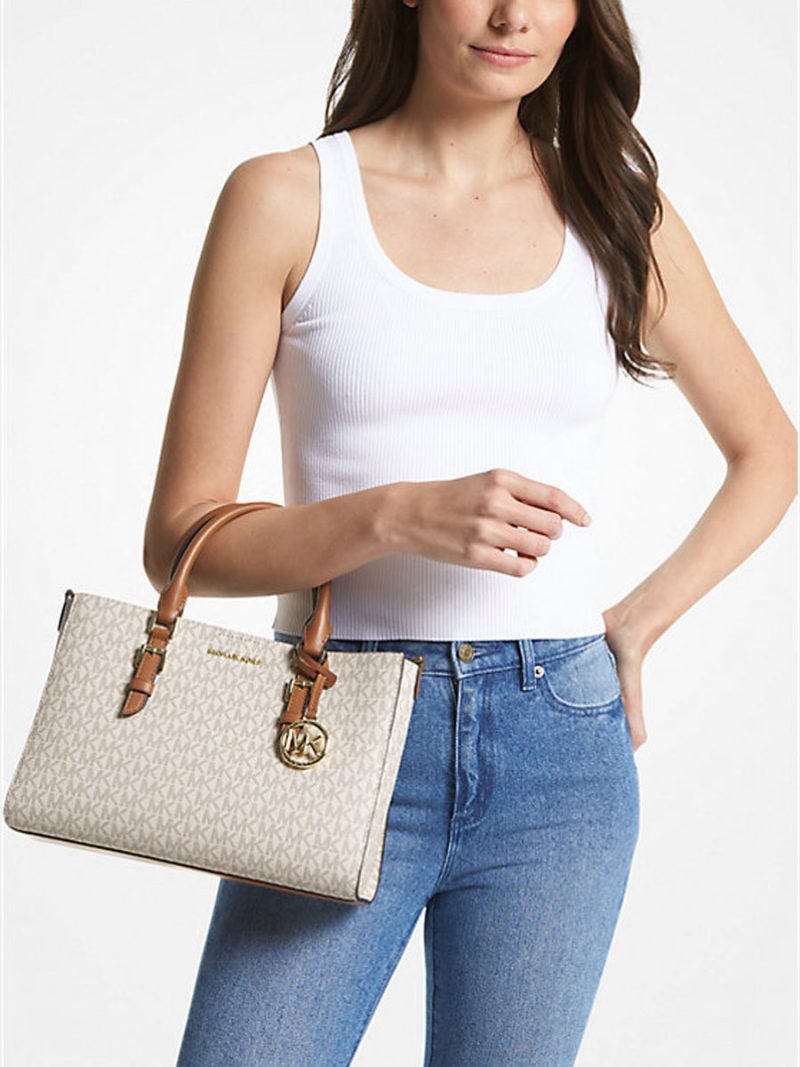 MICHAEL KORS Sally 2-in-1 Medium Logo Satchel - Image 3