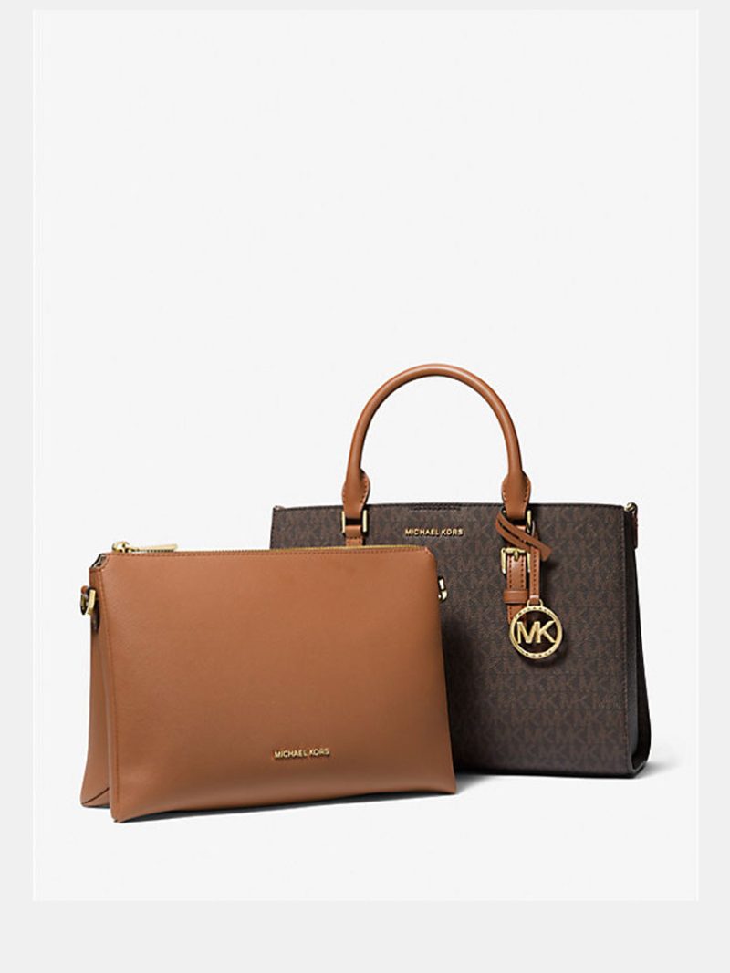 MICHAEL KORS Sally 2-in-1 Medium Logo Satchel - Image 2
