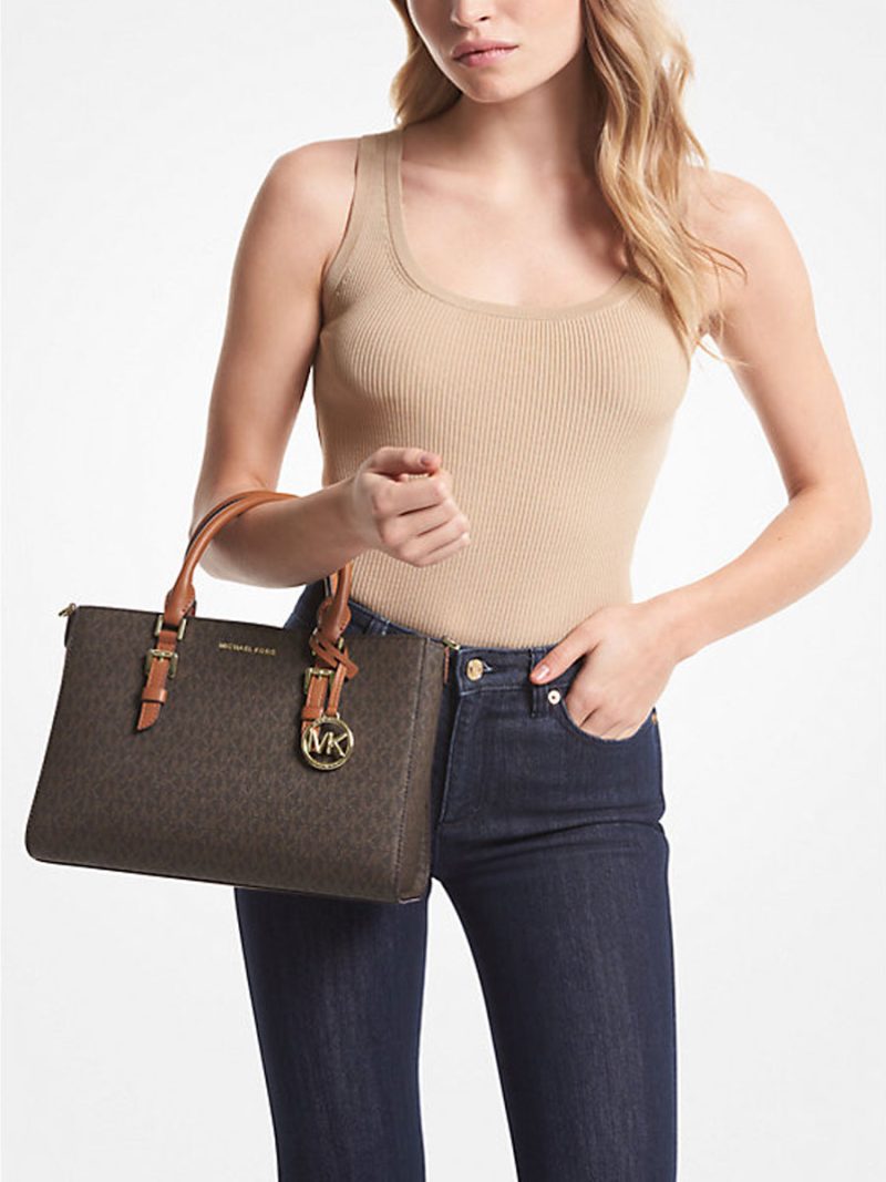 MICHAEL KORS Sally 2-in-1 Medium Logo Satchel - Image 3