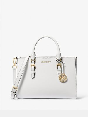 MICHAEL KORS Sally Medium 2-in-1 Saffiano Leather and Logo Satchel