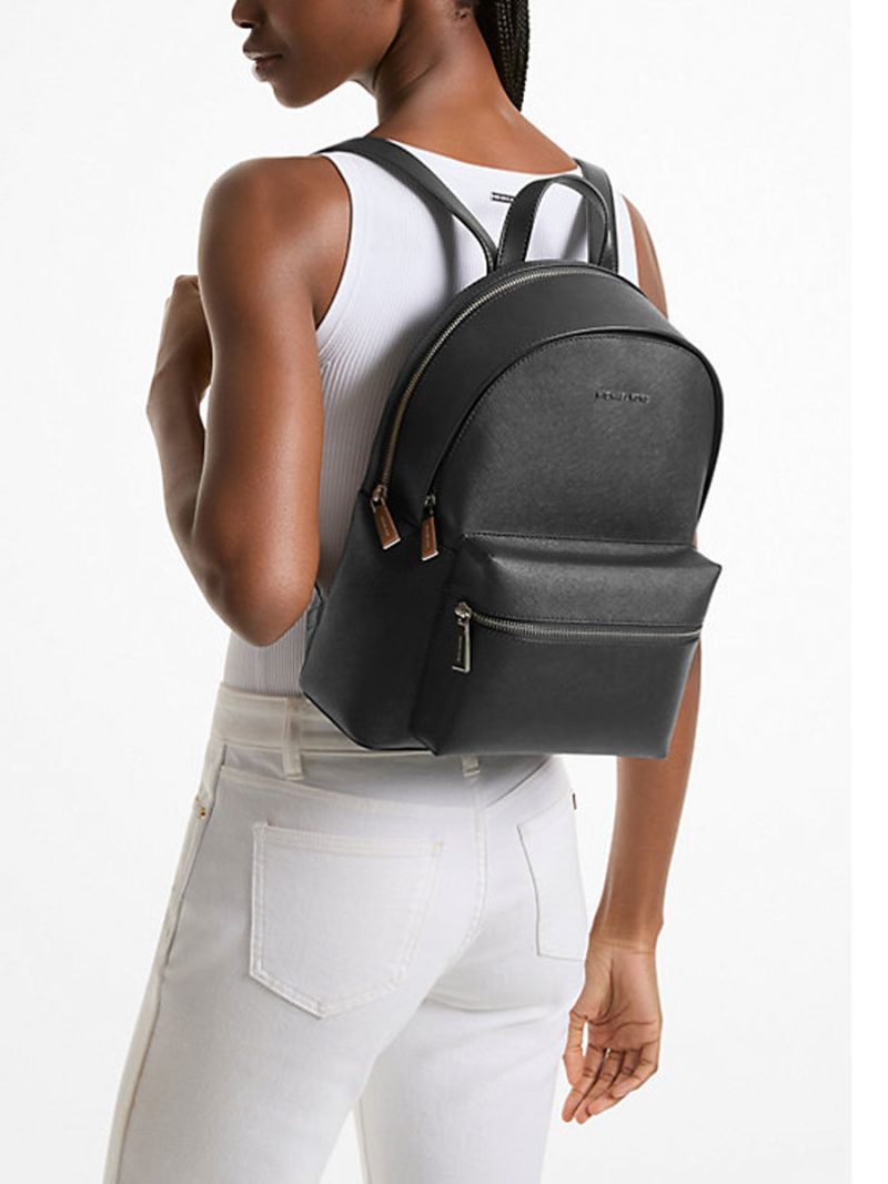 MICHAEL KORS Sally Medium 2-in-1 Saffiano Leather Backpack - Image 4