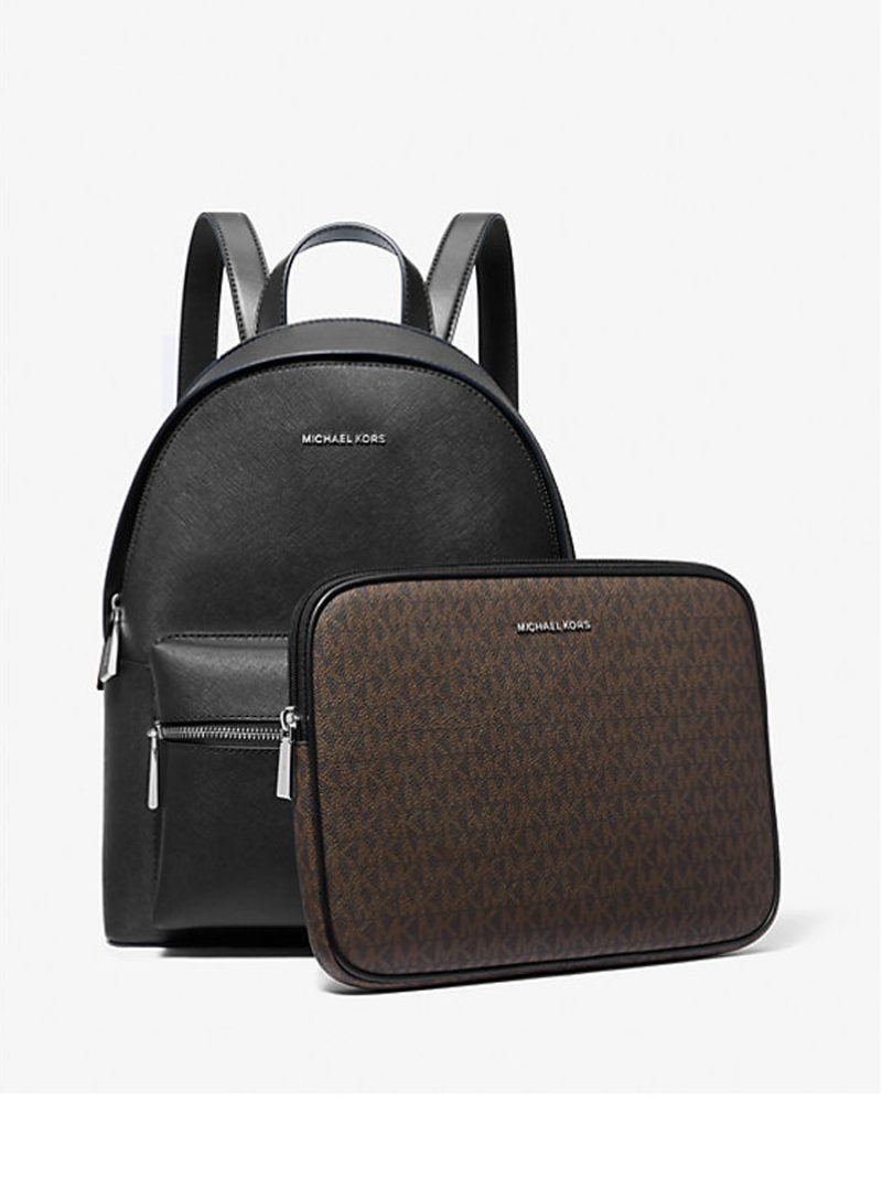 MICHAEL KORS Sally Medium 2-in-1 Saffiano Leather Backpack - Image 5