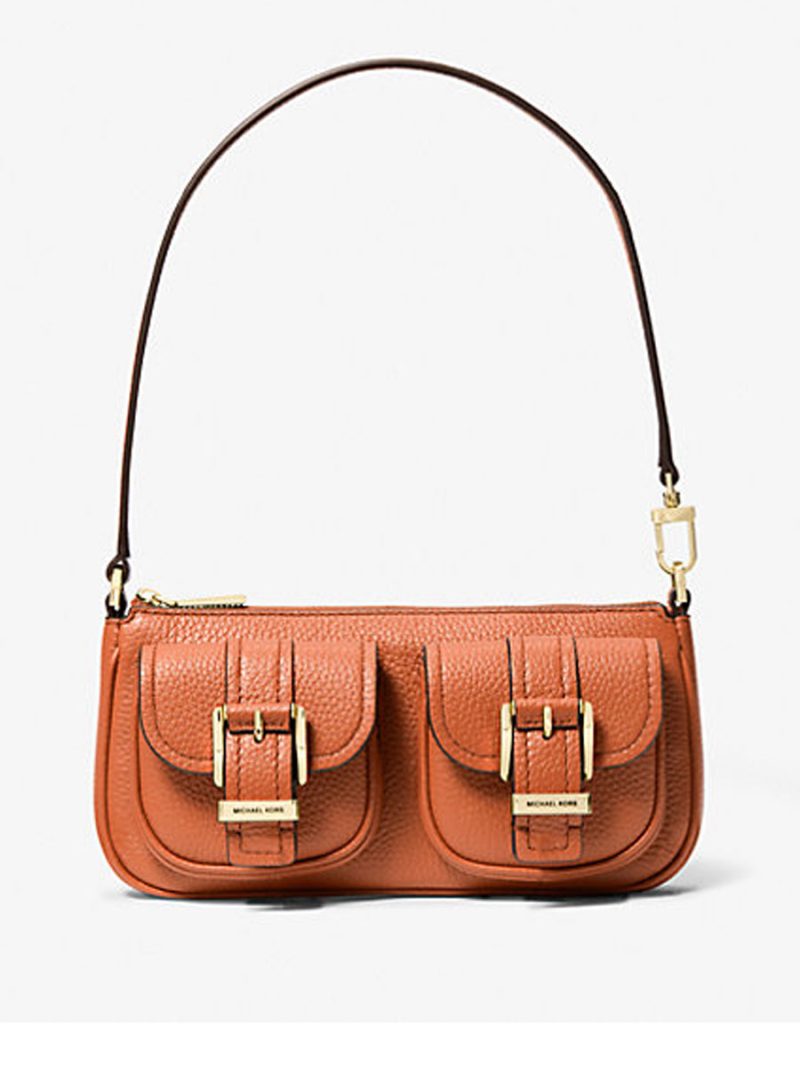 MICHAEL Michael Kors Zoe Small Pebbled Leather Pochette
