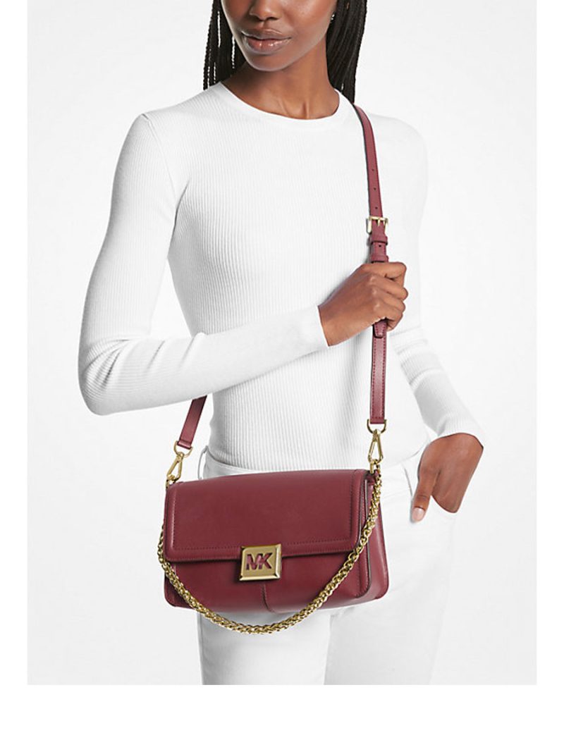 MICHAEL Michael Kors Sonia Medium Leather Shoulder Bag - Image 4