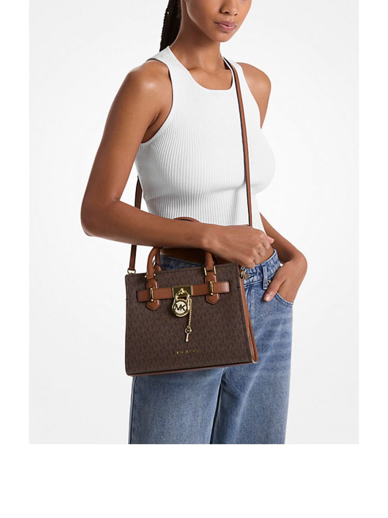 MICHAEL Michael Kors Hamilton Small Logo Satchel - Image 3