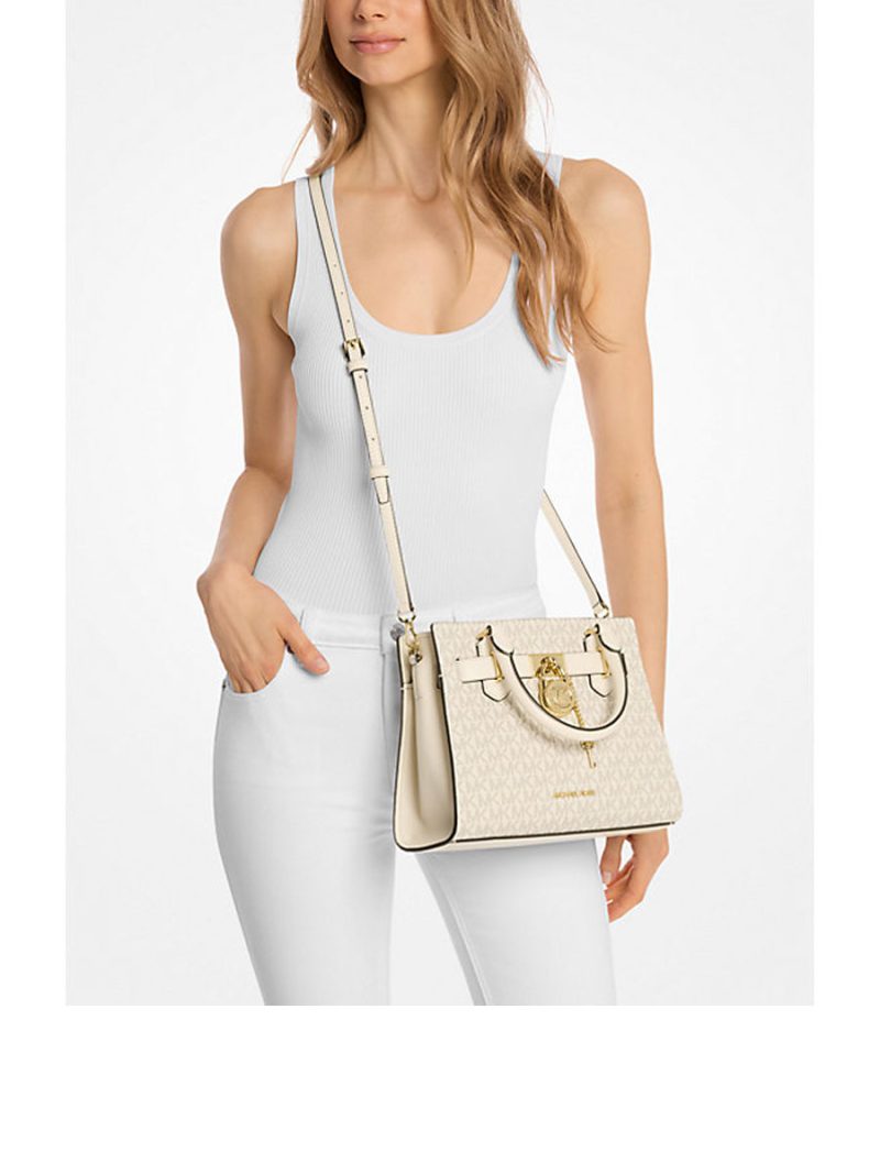 MICHAEL Michael Kors Hamilton Small Logo Satchel - Image 3