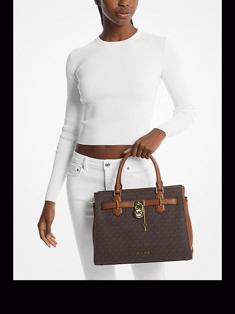 MICHAEL KORS Hamilton Medium Logo Satchel - Image 3
