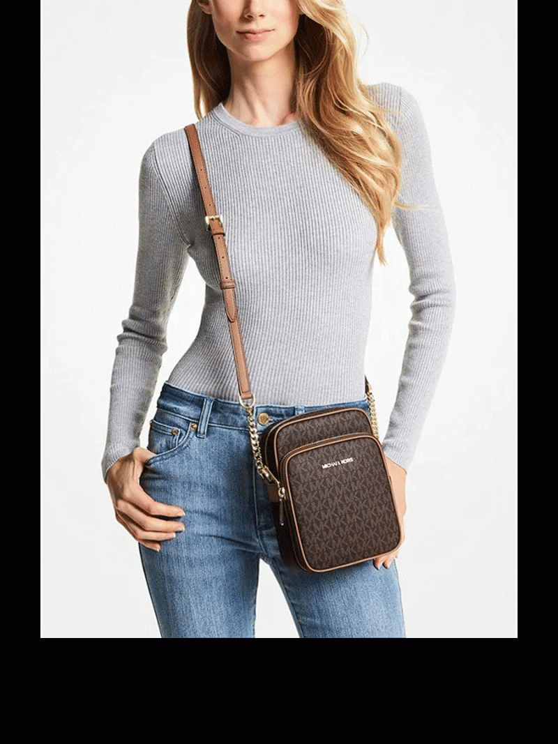MICHAEL Michael Kors Jet Set Travel Medium Logo Crossbody Bag - Image 3