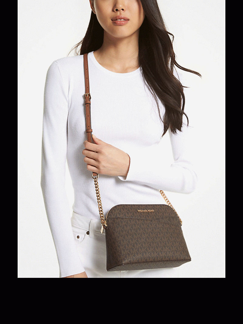 MICHAEL Michael Kors Jet Set Travel Medium Dome Crossbody - Image 3