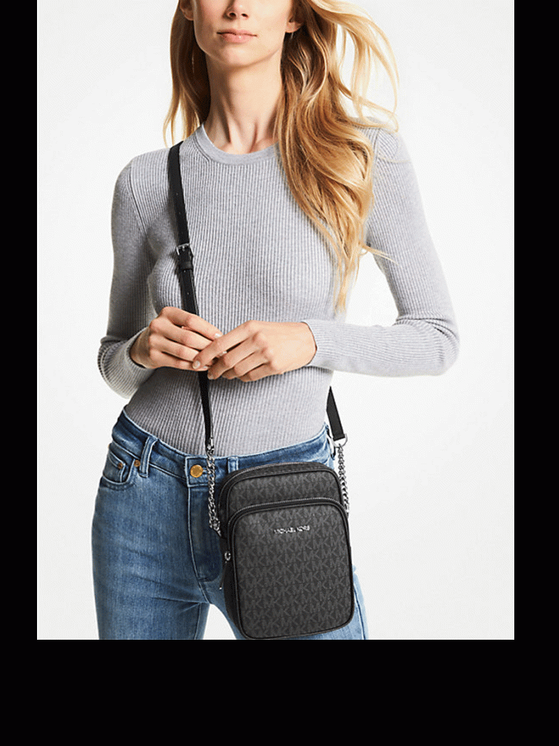 MICHAEL Michael Kors Jet Set Travel Medium Logo Crossbody Bag - Image 4
