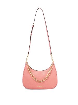 MICHAEL Michael Kors Cora Large Logo Embossed Leather Shoulder Bag