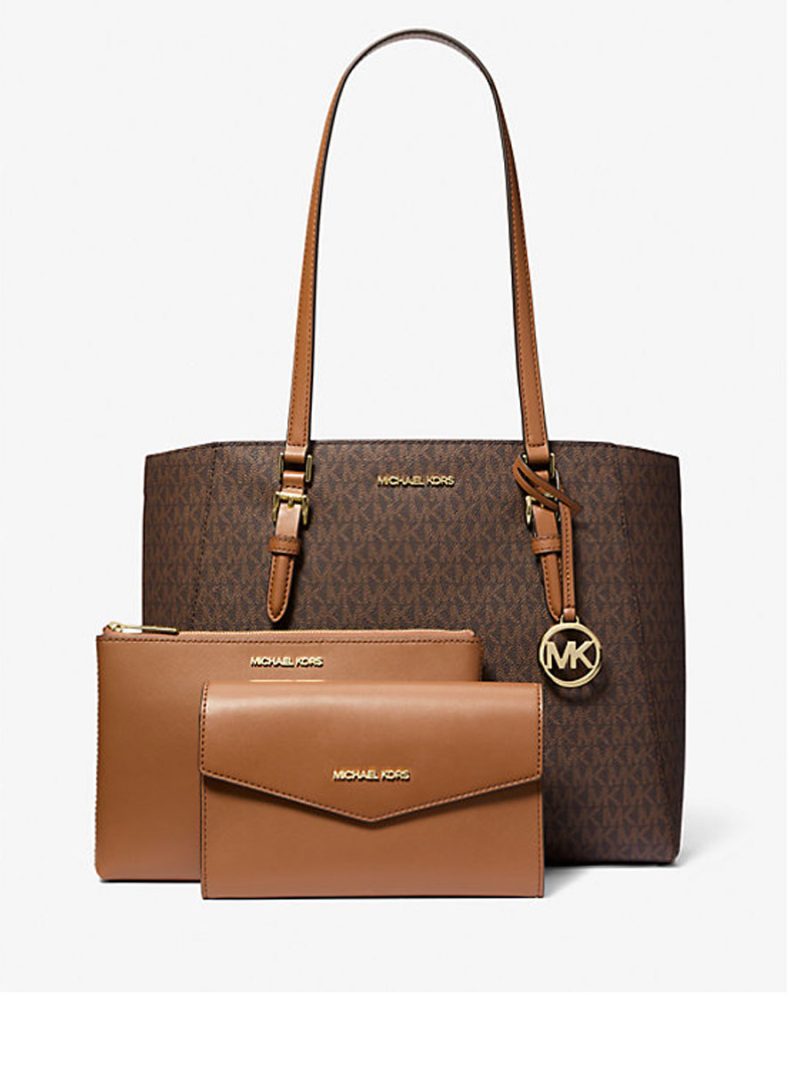 MICHAEL KORS Charlotte Large 3-in-1 Signature Logo Tote Bag - Image 3
