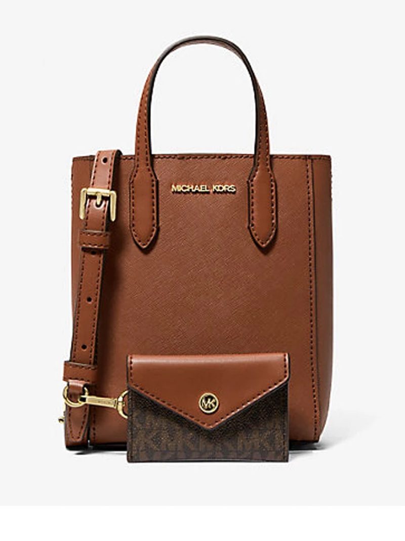MICHAEL Michael Kors Vincent Extra-Small Saffiano Leather Crossbody Bag With Logo Card Case