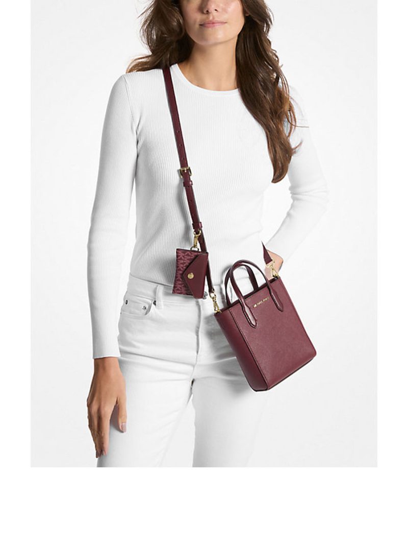 MICHAEL Michael Kors Vincent Extra-Small Saffiano Leather Crossbody Bag With Logo Card Case - Image 4