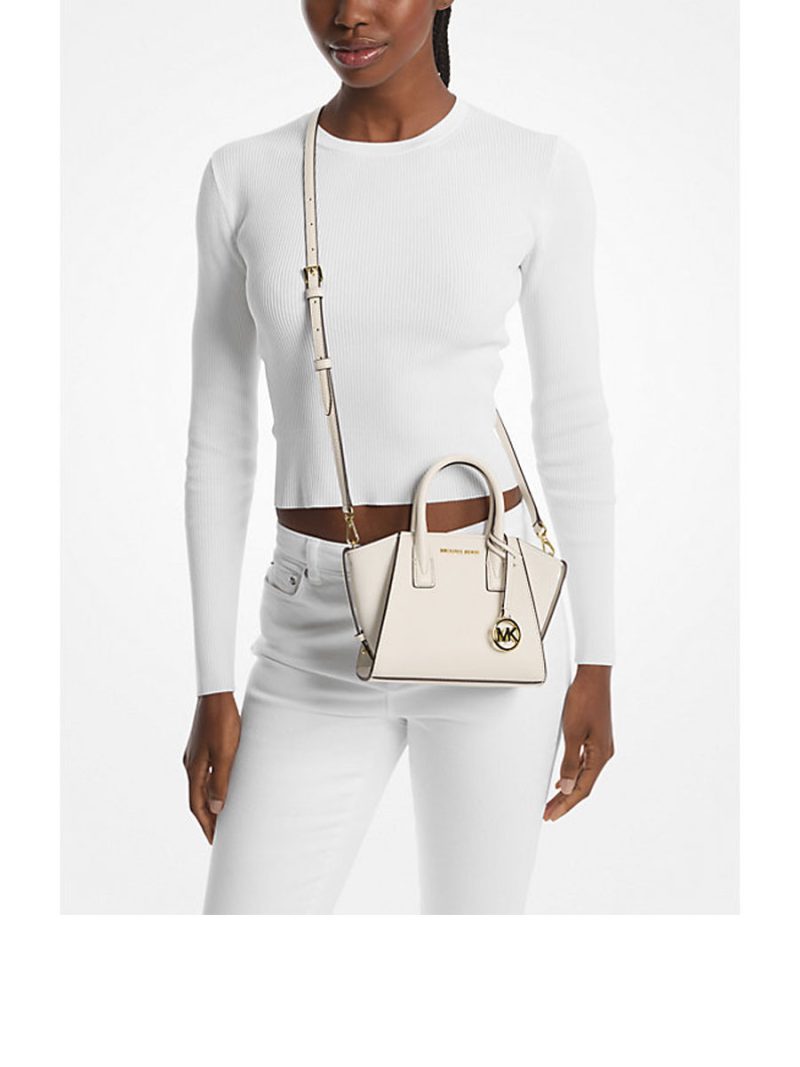 MICHAEL Michael Kors Avril Extra-Small Leather and Suede Satchel - Image 3