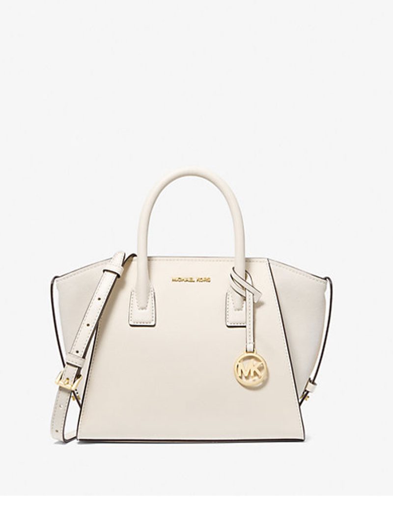MICHAEL Michael Kors Avril Small Pebbled Leather Satchel