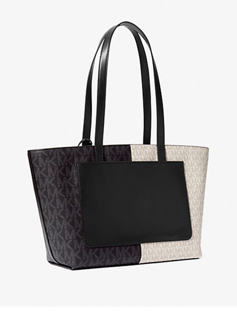 MICHAEL Michael Kors Jet Set Medium Two-Tone Logo Tote Bag - Image 3