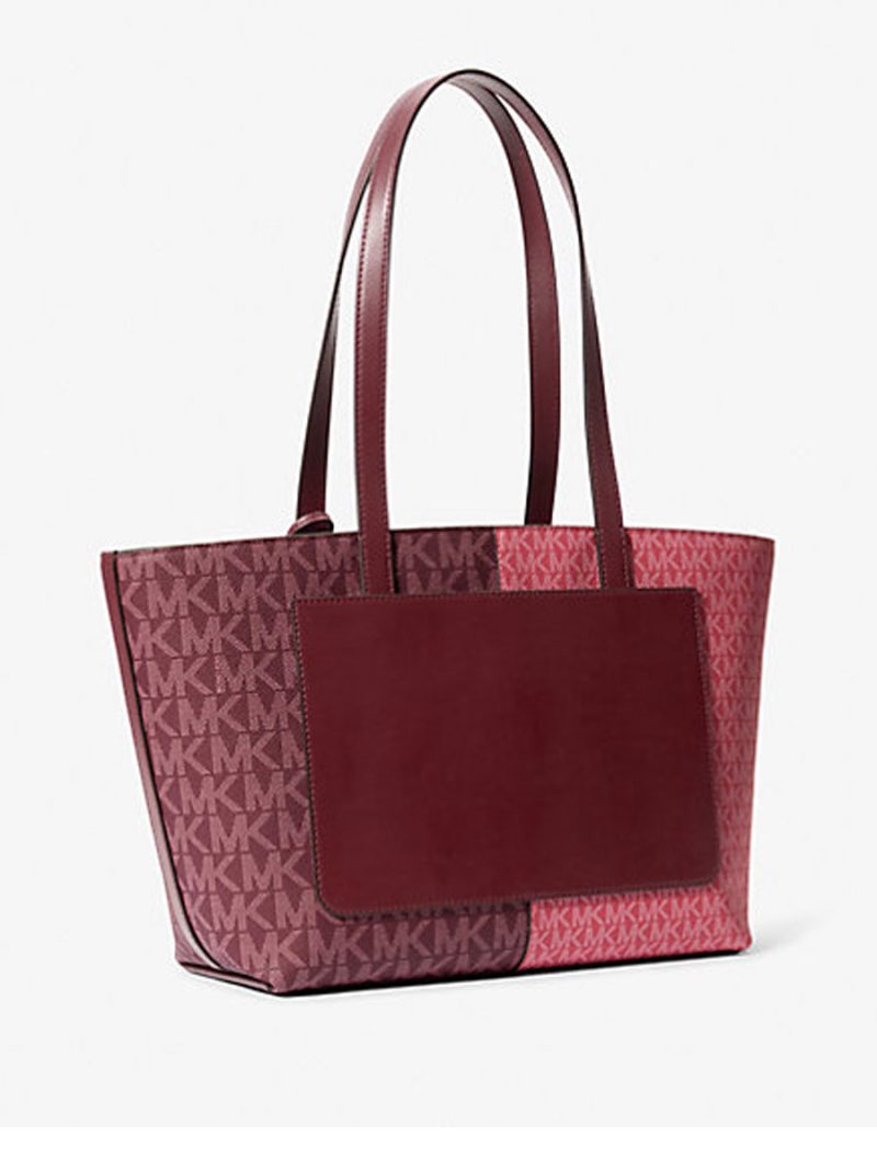 MICHAEL Michael Kors Jet Set Medium Two-Tone Logo Tote Bag - Image 3