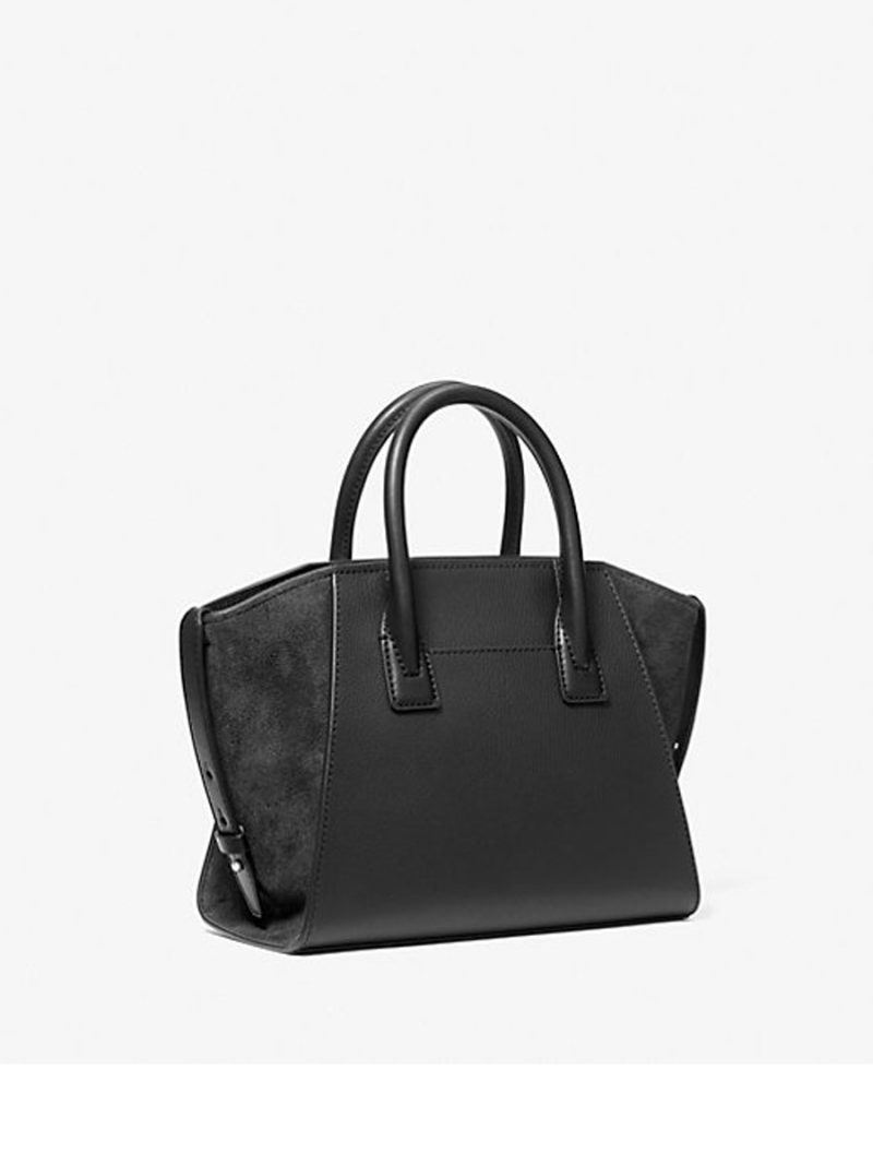 MICHAEL Michael Kors Avril Small Leather and Suede Satchel - Image 3