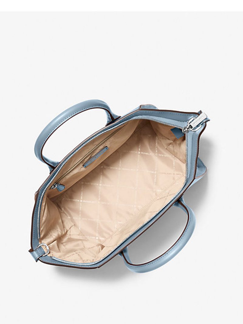 MICHAEL KORS Avril Large Leather and Suede Satchel - Image 2