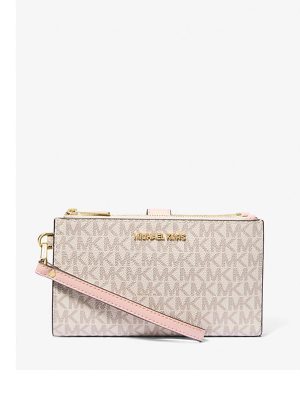 MICHAEL Michael Kors Jet Set Travel Signature Logo Smartphone Wallet